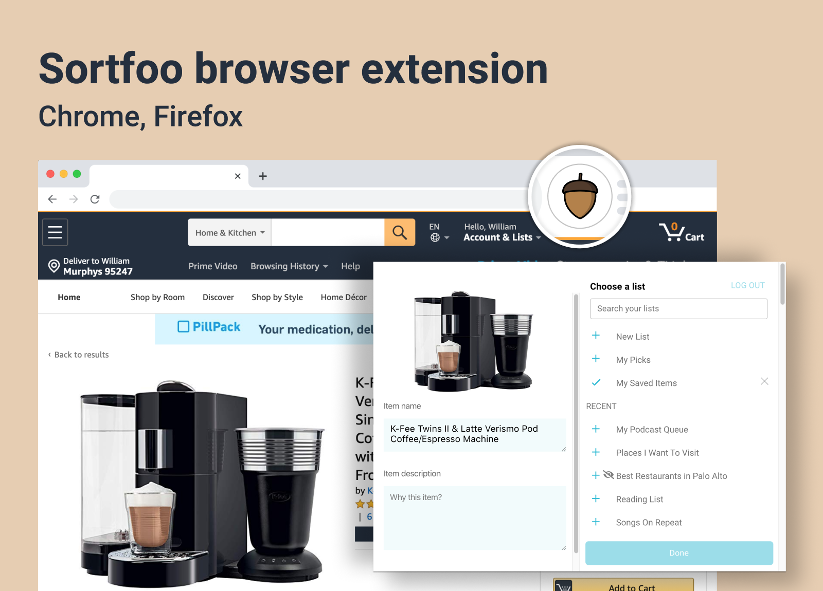 Sortfoo browser extension